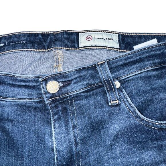 AG Adriano Goldschmied The Prima Ankle Cigarette Leg Jeans Size 30R Stretch Blue - Picture 5 of 16